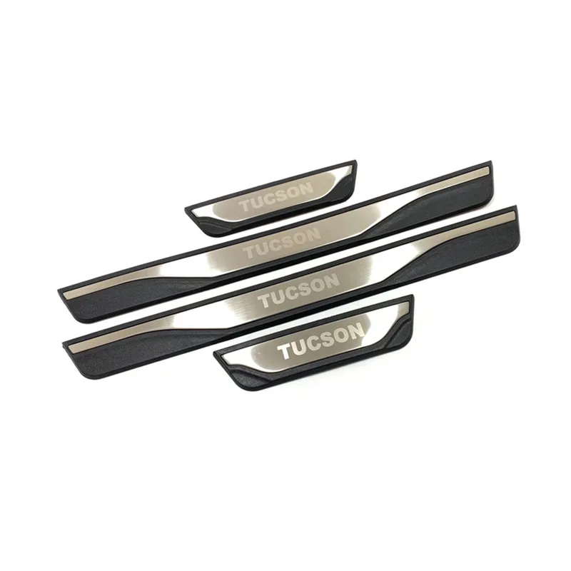 Auto scuff plate, door sill plate threshhold for hyundai tucson 2015-2019 model 2,car accessories,4pcs/set.