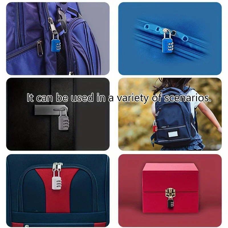 Portable Lightweight Alloy Multi-purpose Password Small Padlock for Outdoor Backpack Security Lock