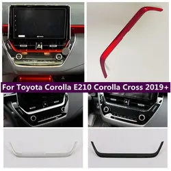 Mittleren AC Air Outlet Vent Navigation Streifen Abdeckung Trim Für Toyota Corolla E210 Corolla Cross 2019-2024 Zubehör Innen