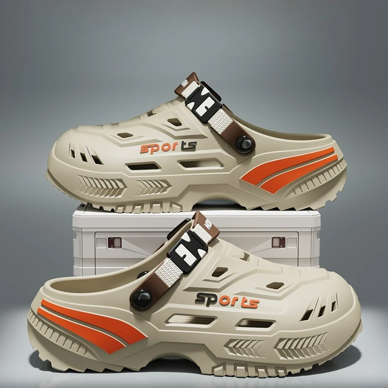 

Thick Sole Men's EVA Clogs Shock-Absorbing Non-Slip Slip-On Shoes Comfort Cloud Cushion Sports Slides Summer Men Shoes