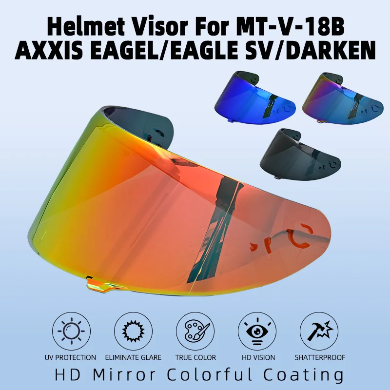 Helmet Visor For MT-V-18B Lenses for AXXIS EAGEL/EAGLE SV/DARKEN Helmet Anti-UV400 Windshield Motorcycle Accessories