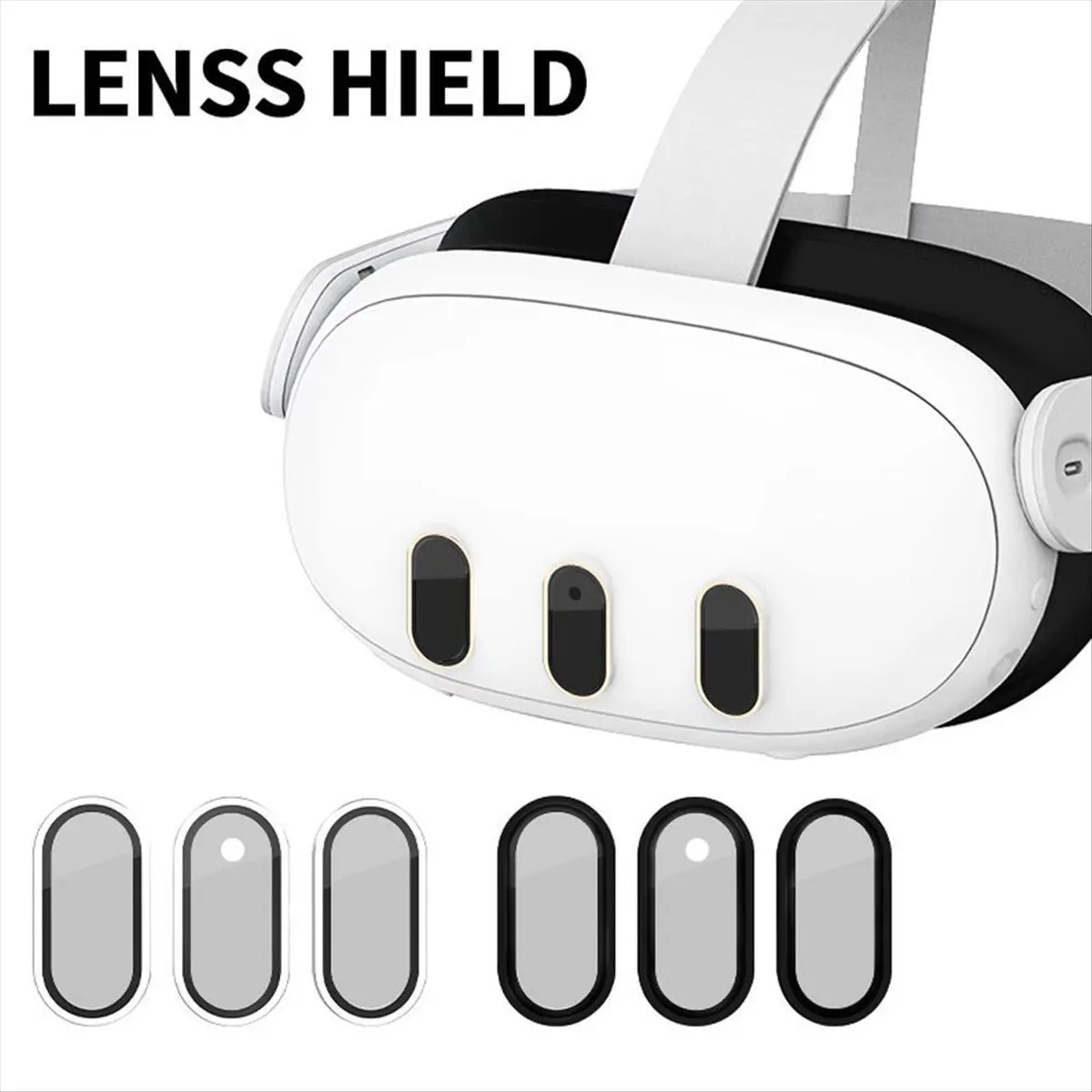NEW3Pcs Tempered Glass For Meta Quest 3 Camera Lens Protector HD Lens Anti-Scratch Protective Film VR Accessories Black
