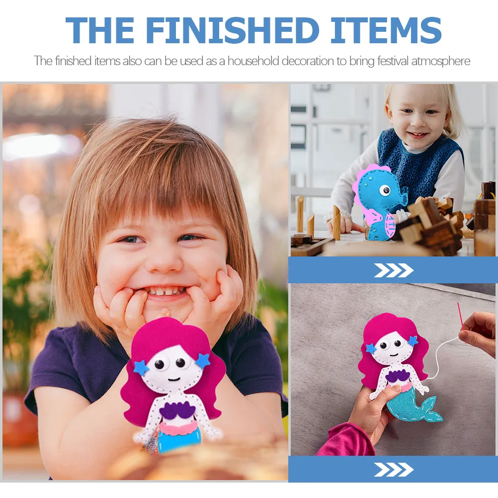 

Набор для творчества из фетра: животные своими руками для детей – полный комплект для шитья, идеально подходит для украшения дома и развивающих игр, ручная работа