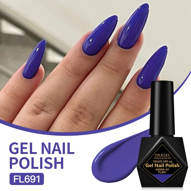 10 ml Vier Lelie 162 Kleuren Nagel Gel Polish Semi Permanente Nail Art Manicure Losweken LED UV Gel nagel Levert Art Vernis - afbeelding 1