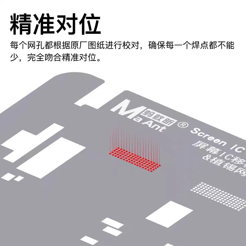 MAANT Universal LCD Screen IC Chip Cable Protection Stencil For iPhone 11~15 Series Touch Display IC Tin Template Steel Mesh