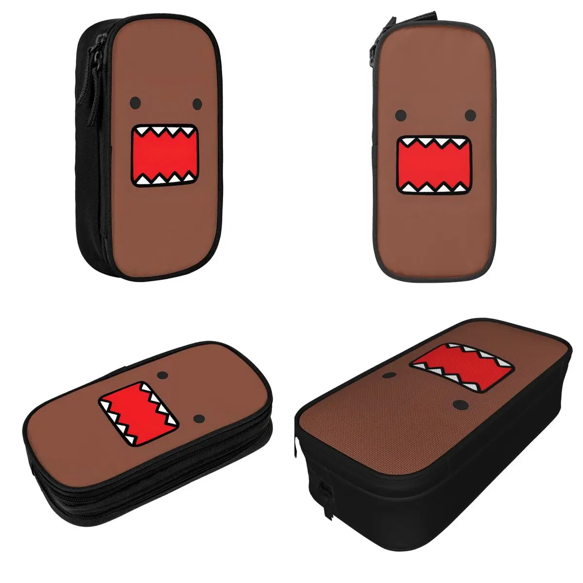 Lovely Kawaii Japanese Doll Pencil Case Domo Kun Pencil Box Pen for Girls Boys Large Storage Bag School Supplies Gift Stationery