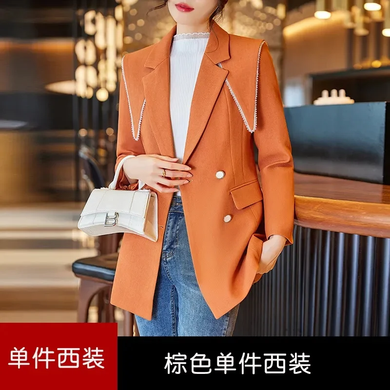 Giacca da abito da strada fritta da donna Primavera Autunno 2025 Nuovo capispalla casual Cappotto moda coreana Cappotto blazer di alta qualità da donna