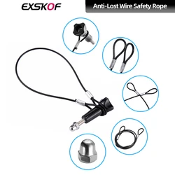 For GoPro Stainless Steel Tether Lanyard Anti-lost Rope For GoPro Hero 13 12 11 10 9 8 Insta360 X4 X3 DJI Action 4 3 AKASO SJCAM