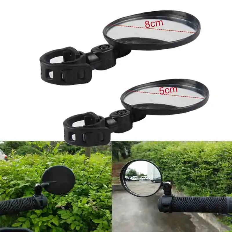 Adjustable Bicycle Convex Rearview Mirror MTB Road Handlebar Back Eye Cycling Rear View Mirrors Bike Mirror Bike Safety Tool