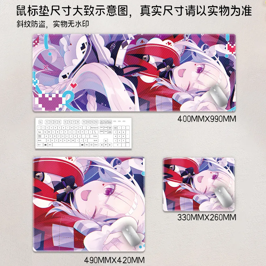 Honkai: Star Rail Sparkle Mouse Pad Anime Girl Desk Mat HD Print 400x990x4mm 2D Gaming Non-Slip Computer Desk Mouse Pad