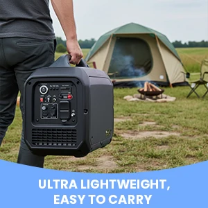 Portable Silent Dual Fuel Air-Cooled 200cc Auto Start Inverter Generator 2000W 48V 50/60Hz Light Weight Series 56dB view 6