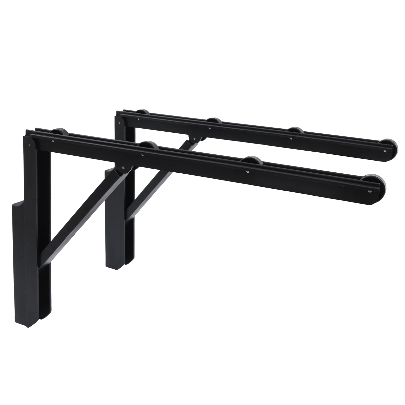 Spa fornecimento banheira de hidromassagem capa elevador dobrável banheira de hidromassagem rack de rolo preto 2 peças