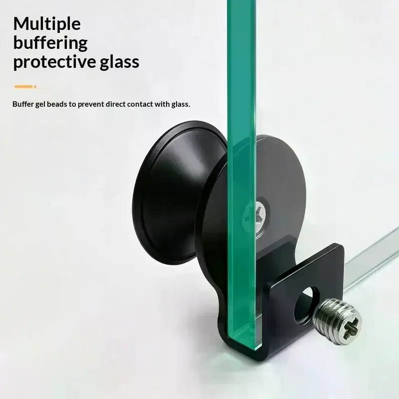 Stainless Steel No Drill Glass Cabinet Door Pull Anti Slip Long Lasting Durable For Bathroom Kitchen Glass Cabinet Doors
