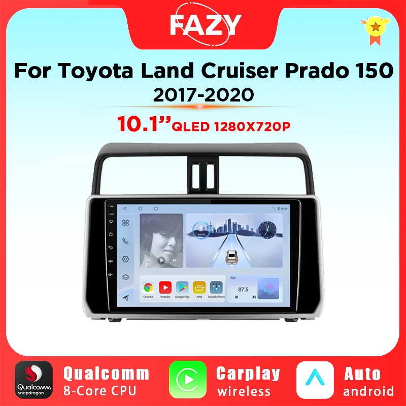 

10.1 Inch Smart Car System For Toyota Land Cruiser Prado 150 2017-2022 4G Stereo Multimedia Video Player Carplay Autoradio GPS