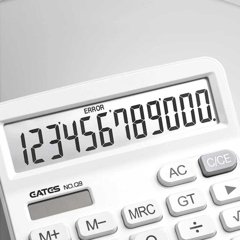 Zoco White 미니멀리스트 대형 음성 사무실 계산기, 학교로 돌아가는 학생을 위한 세련되고 내구성이 뛰어난 학교 문구