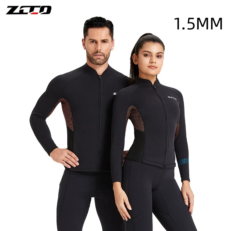 1.5MM Neoprene Men Women Two Pieces Snorkeling Surfing Diving Jackets+Pants Scuba Keep Warm Spearfishing Kayaking Swim WetSuit