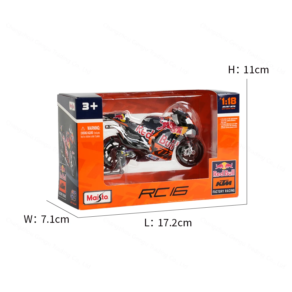 Maisto 1:18 2023 GP Racing Red Bull KTM Factory Racing Gegoten Voertuigen Collectible Motorcycle Model Speelgoed