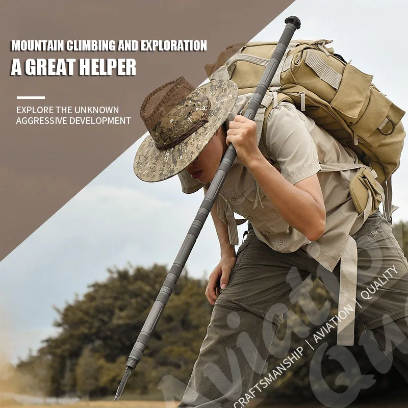 CEOI GWOK Lightweight Trekking Poles Collapsible Aluminum Adjustable Walking Sticks with Quick Lock for Outdoor Adventures view 3