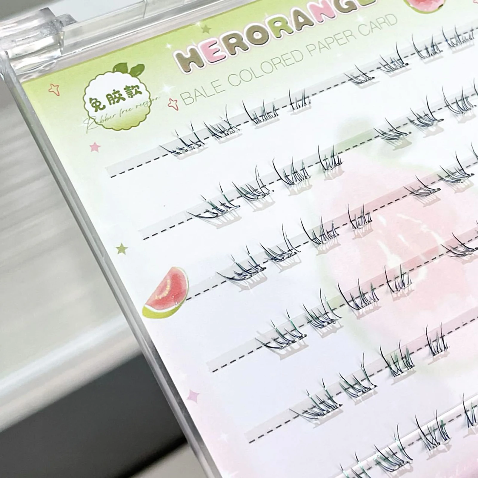 ملحقات الرموش الطبيعية الرموش الصناعية العنقودية الفردية لخط الرموش السفلية مع تأثير متدرج اللون ماكياج الرموش اليومية