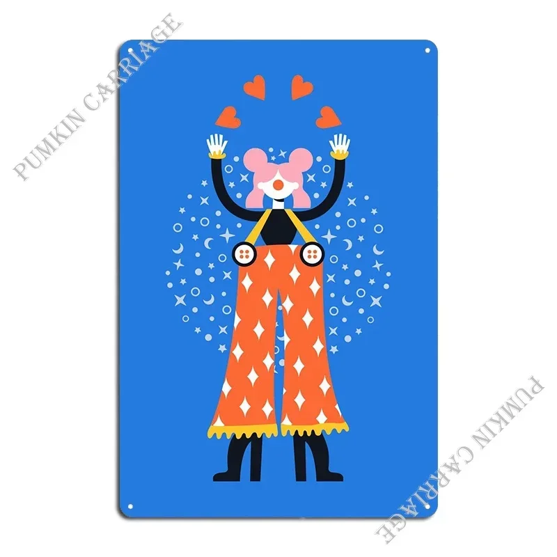 Heart Of A Clown Metal Sign Funny Wall Decor Bar Cave Cinema Tin Sign Poster