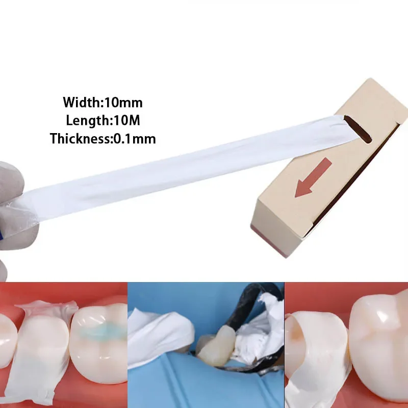 0.1Mm Dental Matrix Bands 10M/roll White Matrices Retainer Strips for Teetn Restoration Dentist Material view 2