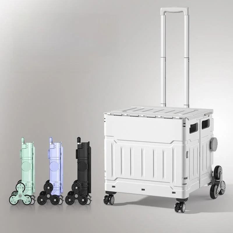 foldable-hand-pulled-shopping-cart-multi-functional-outdoor-camping-picnic-portable-stainless-steel-body-retractable-handle