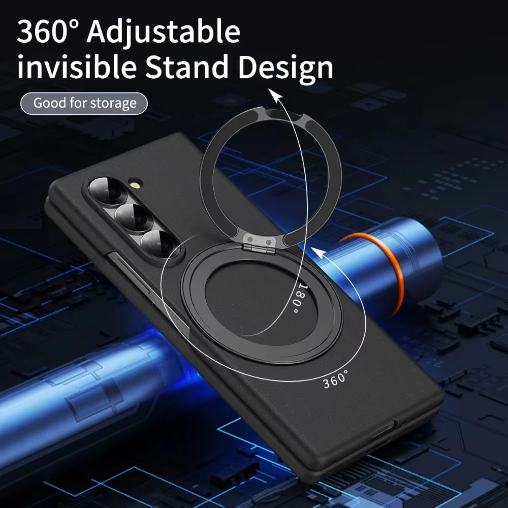 

СР-360 ° Ультратонкий чехол с вращающимся кронштейном для Galaxy Z Fold 6, 4, 5, 3, чехол для магнитной беспроводной зарядки