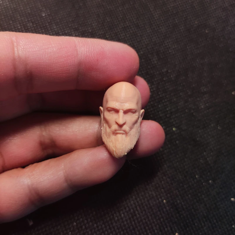 1/12 Scale With Beard The Elderly Kratos Head Sculpt Unpainted Fit 6