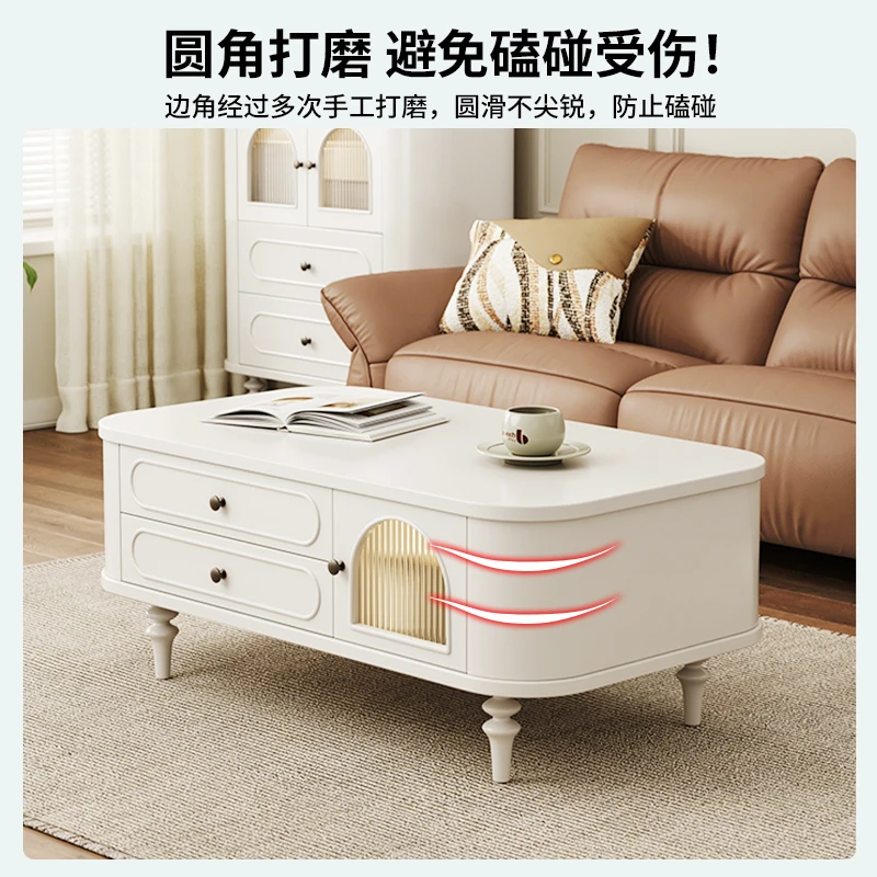 

TV cabinet living room household simple floor coffee table combination modern light luxury small apartment 2025 new TV cabinet