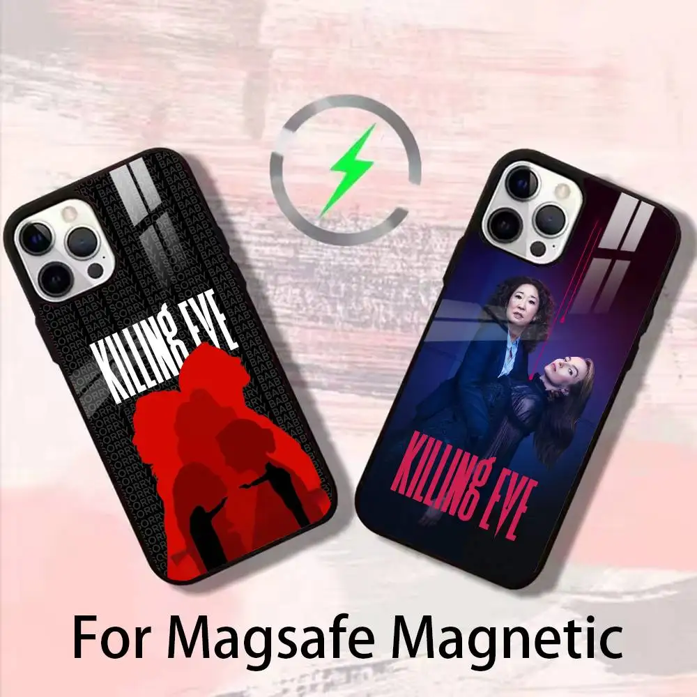 

Детский чехол для телефона Killing e-Eve Sorry для iPhone 17, 16, 15, 14, 13, 12, Pro Max Plus для Magsafe Mirror, беспроводной магнитный чехол