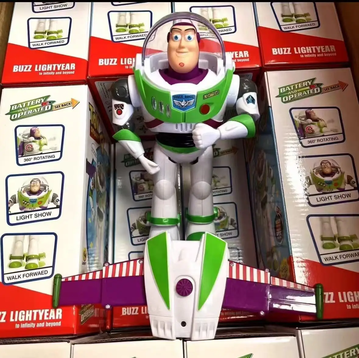 ديزني توي ستوري Buzzlightyear الكرتون نموذج لجسم اللعب بيكسار الكهربائية المشي ضوء روبوت دمية عمل دمية هدايا أعياد ميلاد للأطفال #3