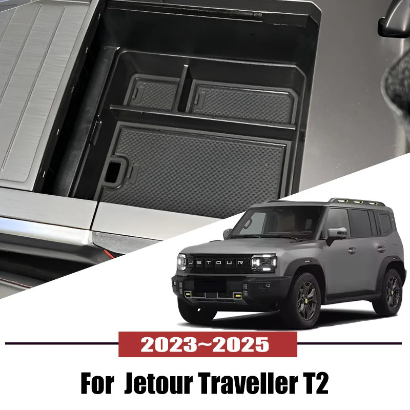 

For Jetour Traveller T2 2023 2024 2025 Car Central Armrest Storage Box Holder Console Organizer Auto interior Accessories Tools