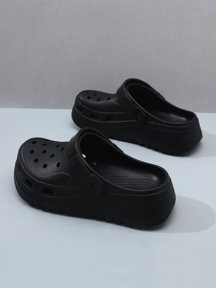 

Мужские противоскользящие дышащие сандалии без шнуровки, женские пляжные летние уличные ботинки на плоской подошве для пар, повседневные туфли из ЭВА с отверстиями