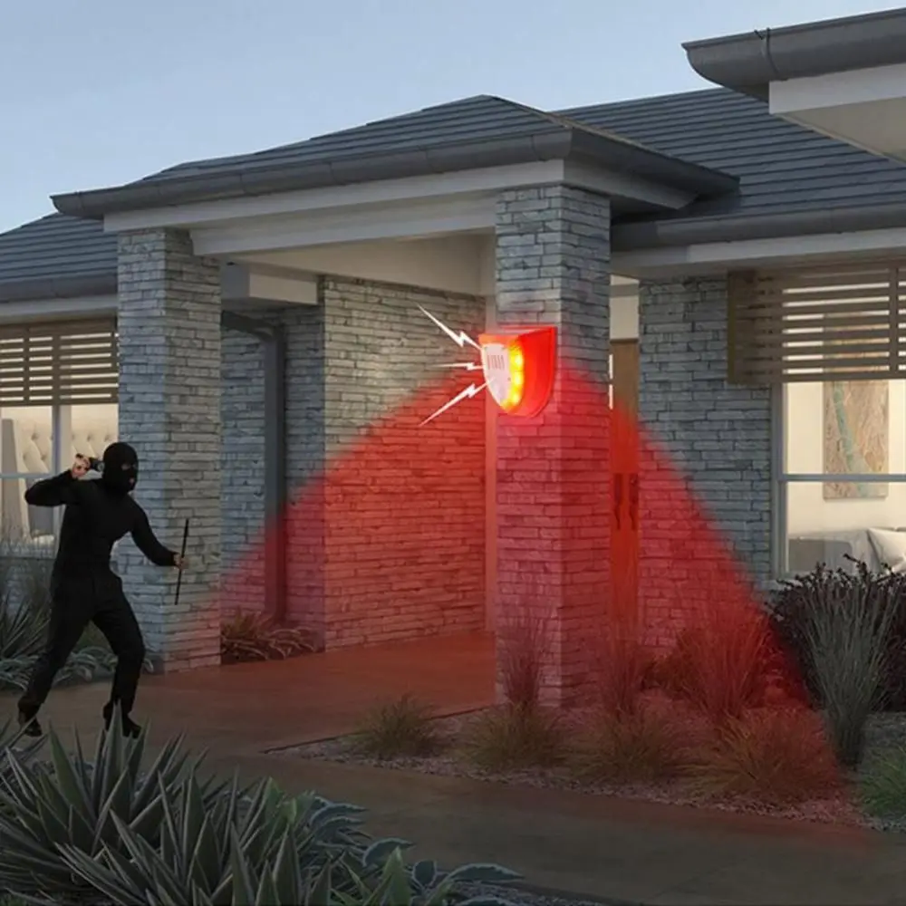 

Waterproof Solar Alarm Multifunctional Portable Solar Lamps Solar-powered Animal Deterrent Security Alarm Siren Home Security