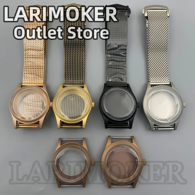

LARIMOKER 36 Матовый корпус из розового золота 39 мм, нейлон, нержавеющая сталь, куполообразное минеральное стекло K1, подходит для механизмов NH35 и PT5000