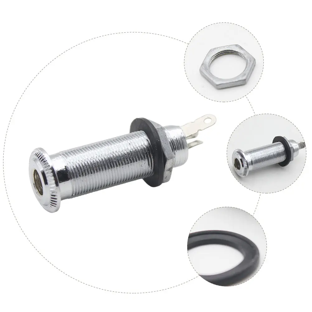 

Electric Guitar Jack Barrel for Input In-line Parts Metal Cylinder Output Socket Female