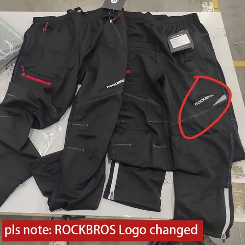 Imagen 2 del producto ROCKBROS pantalones térmicos cálidos para ciclismo, resistentes al viento, impermeables, para invierno y otoño, pantalones largos para mantener el calor, pantalones deportivos para bicicleta de montaña y carretera