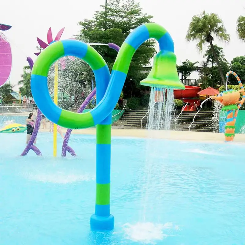 ia-Seven Star Ladybug Sprinkler Hanging Bell Fiberglass Water Play Sketch for Children Steel Amusement Park for Home Use#