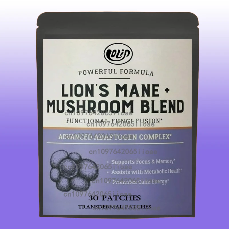 

Lions Mane Mushroom Transdermal Patches Promotes Mental Clarity, Focus and Memory - 30 Patches