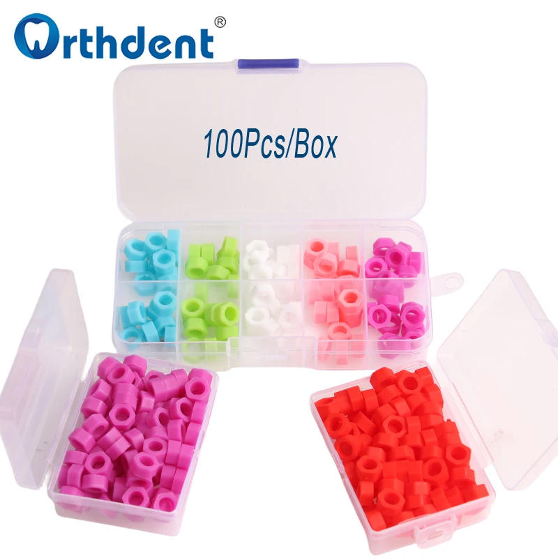 100Pcs Dental Identification Code Silicone Rings Autoclavable Disinfection Colorful Circle Orthodontic Instrument Dentistry Tool