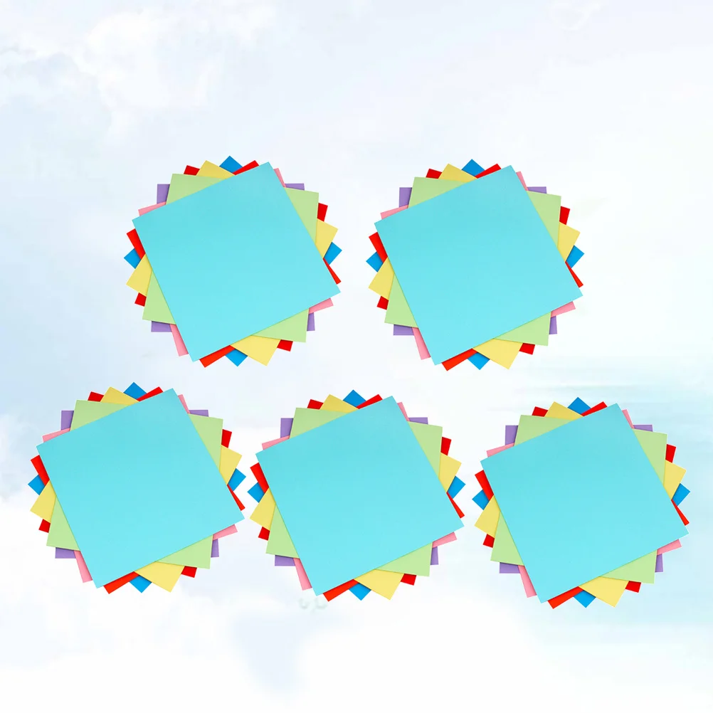 500 ورقة من ورق الأطفال القابل للطي، ورق مربع ملون، أوريغامي إبداعي لمشاريع الحفلات المدرسية اليدوية #5