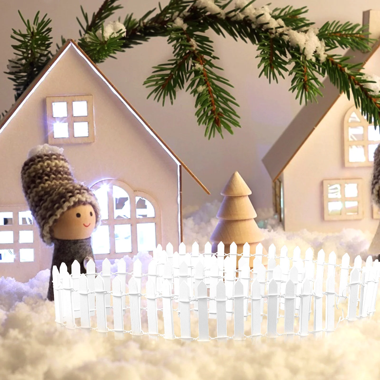 

2 комплекта 5 см мини деревянный пикет забор DIY Декор бонсай террариум украшение для рождественской елки сказочный сад песочный стол белый