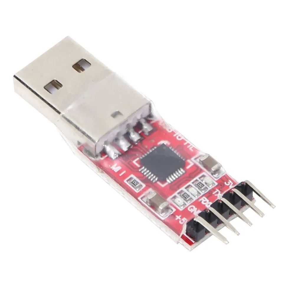 CP2102 Serial Converter Adapter Module USB to TTL Serial Port USB to TTL Serial Module with Jumper Wire Red TTL Serial Converter