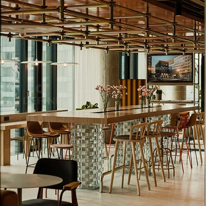 

Commercial Hotel Nice Light Luxury Bar Furniture Set Full Modern Design Restaurant Furniture