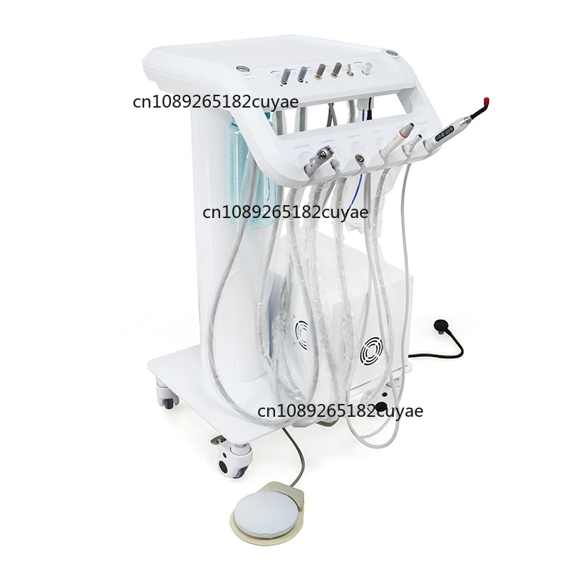 Professional Mobile Dental Unit Cart with Turbine and Air Compressor for Veterinary Clinic Use Portable Equipment