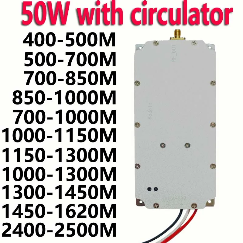 modulos de 50w com circulador 400500mhz500700mhz7001000mhz700850mhz850 1000mhz1000 1300mhz1000 1150mhz1150 1300mhz1450 1620mhz 01