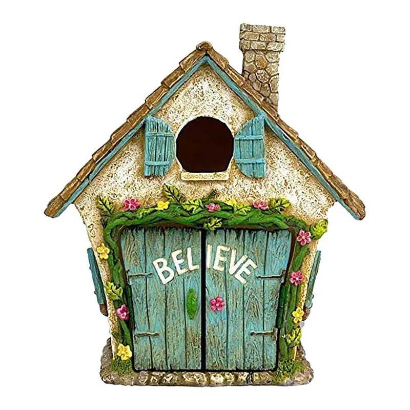 Mini Door Miniature Door Statue Suitable for Courtyard Garden Door Tree Sculpture