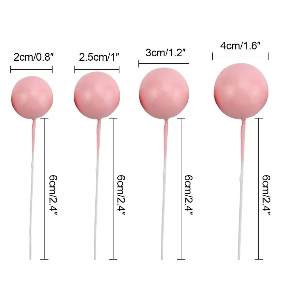 ケーキデコレーション、プラグイン、ピンク、ブルー、イエロー、ホワイト、イベントやパーティー用の再利用可能なプラスチックボール、新品