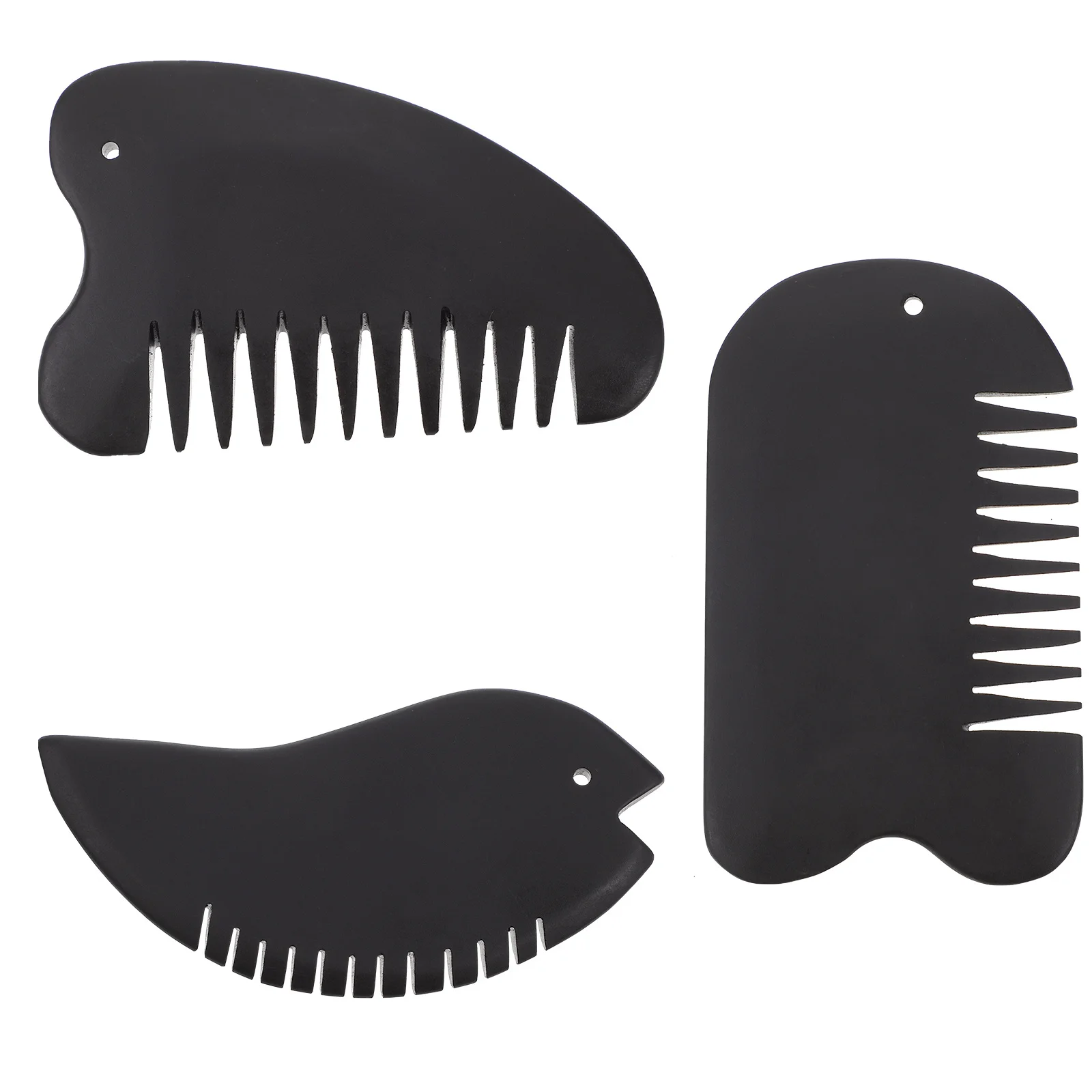 

3Pcs Stone Scraping Comb Set Ergonomic Massage Board for Hair Scalp Face Neck Back Multifunctional Body Massager