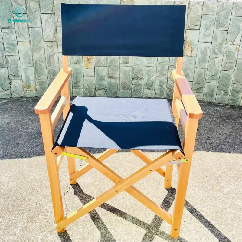 Modern Black Folding Director Chair Aluminum Fishing Makeup Chair Custom Design Lightweight Outdoor Furniture for Home Hotel